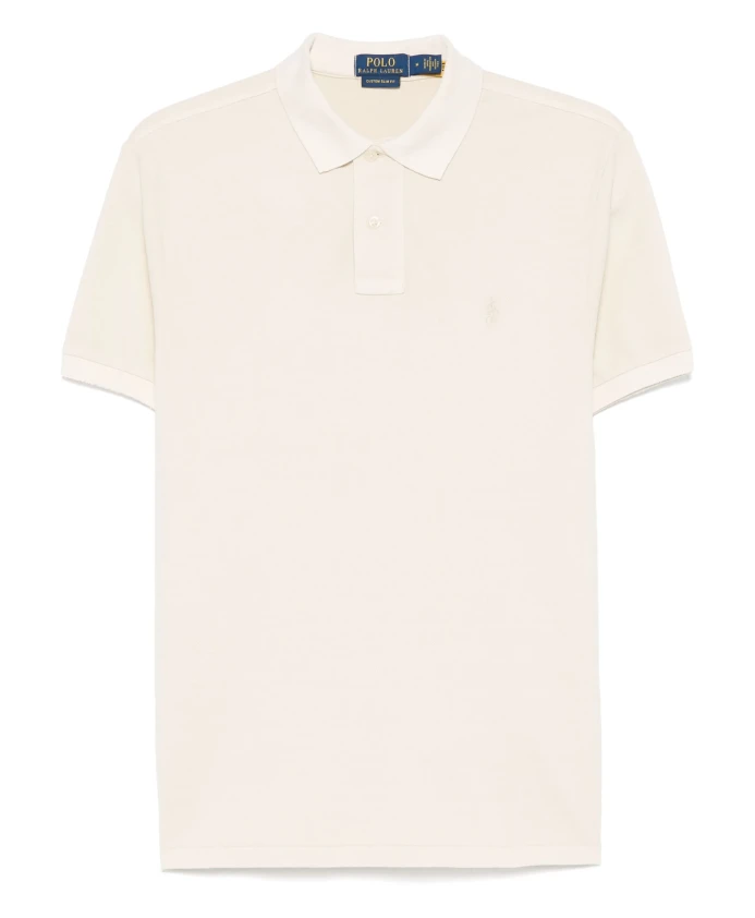 

Хлопковая рубашка-поло приталенного кроя, сшитая на заказ. Polo Ralph Lauren, бежевый