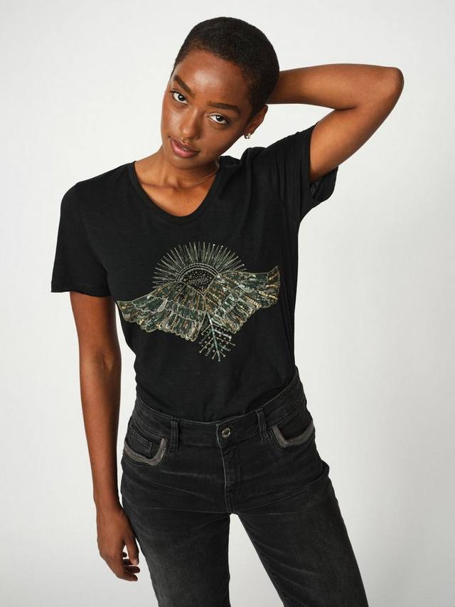 

Футболка Nadine с коротким рукавом и круглым вырезом из хлопка MOS MOSH