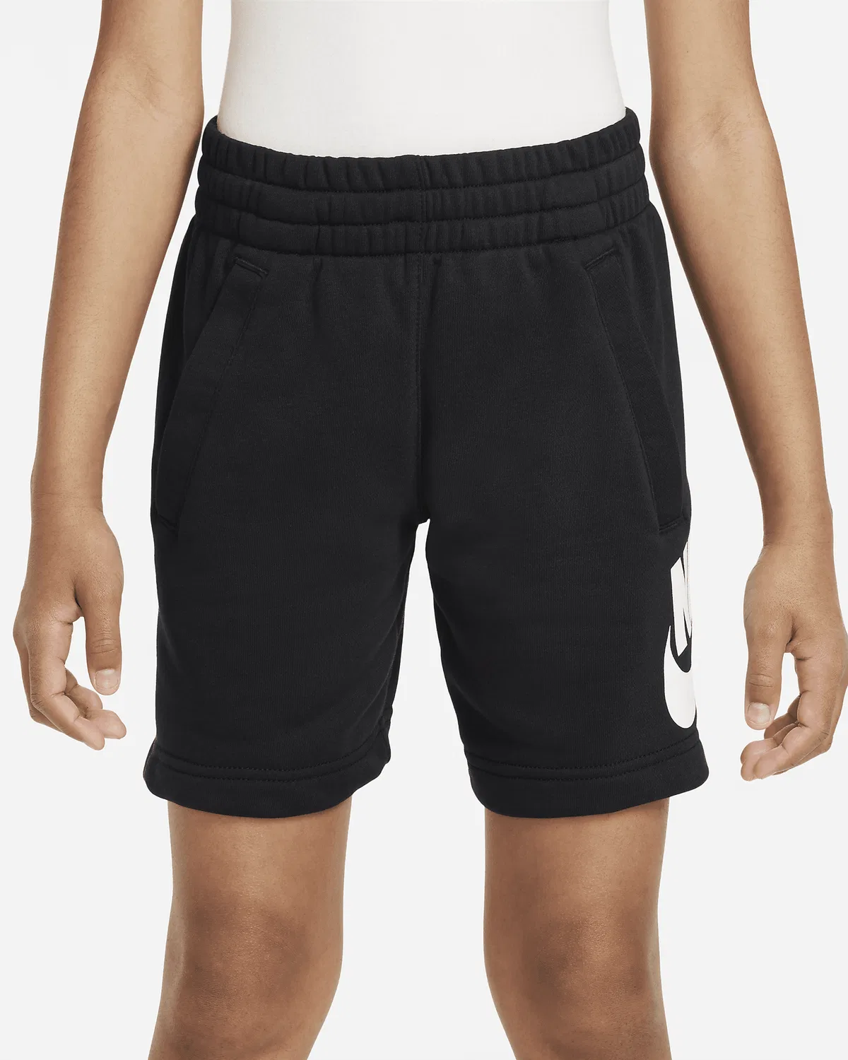 Детские шорты Nike Sportswear Club Fleece из французского флиса, Black/White — фото 3