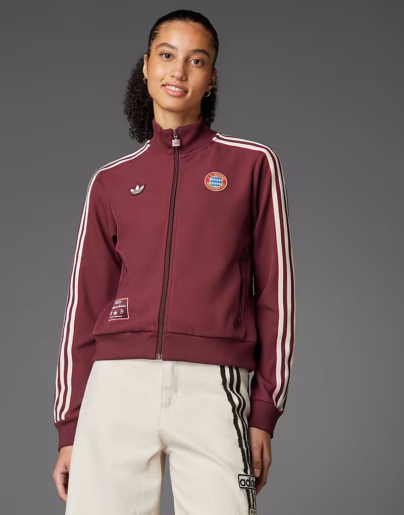 

Толстовка Adidas Originals Fc bayern terrace icons в цвете shadow red