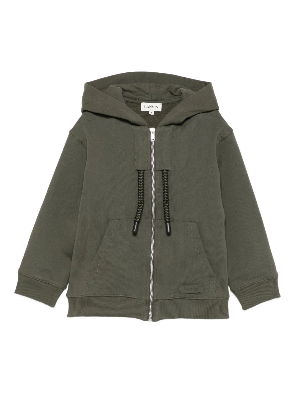 

Толстовка с капюшоном на молнии Lanvin Enfant, зеленый