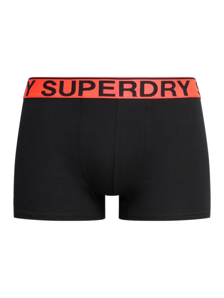 Superdry Комплект из 3 боксерских трусов оранжевого, черного и серого цветов — фото 2