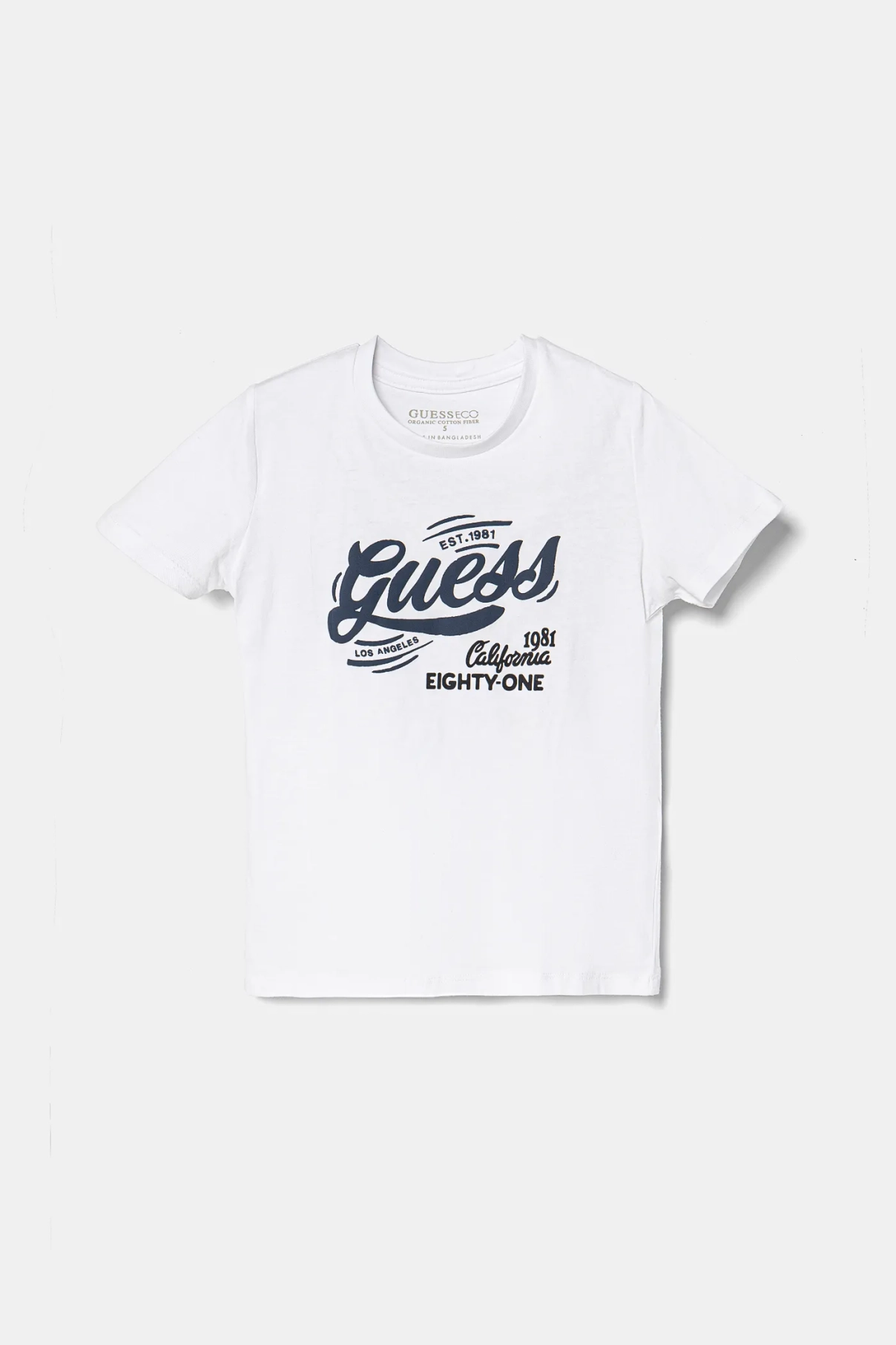 

Хлопковая футболка для детей Guess, белый