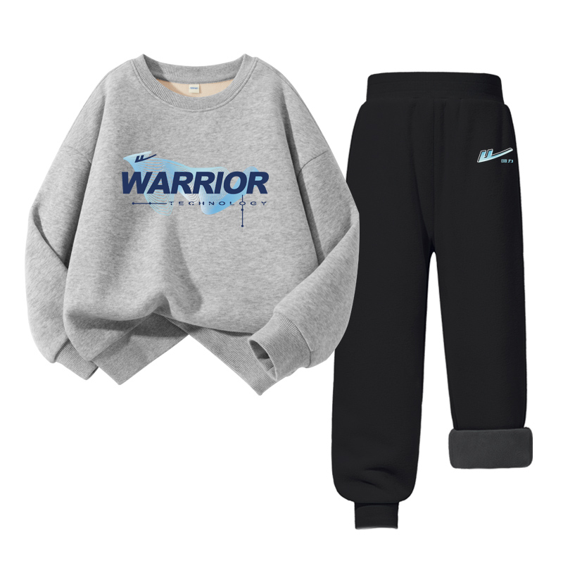 Детская повседневная спортивная одежда с круглым вырезом Moderate WARRIOR, red/h technology line-черный/h gradient синий k — фото 2