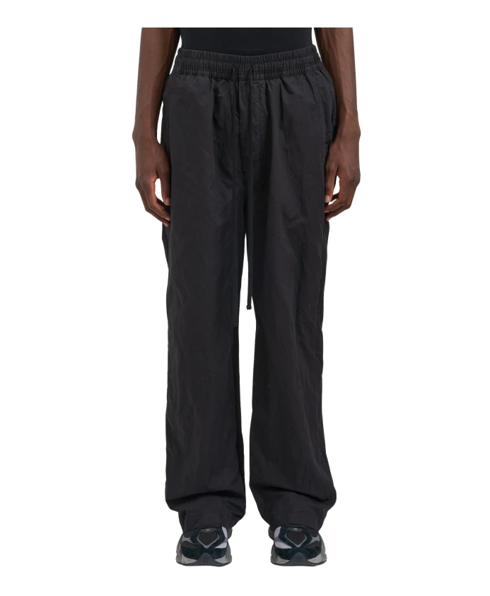 

Брюки с широкими штанинами из металлизированной хлопковой смеси Thom Krom, черный