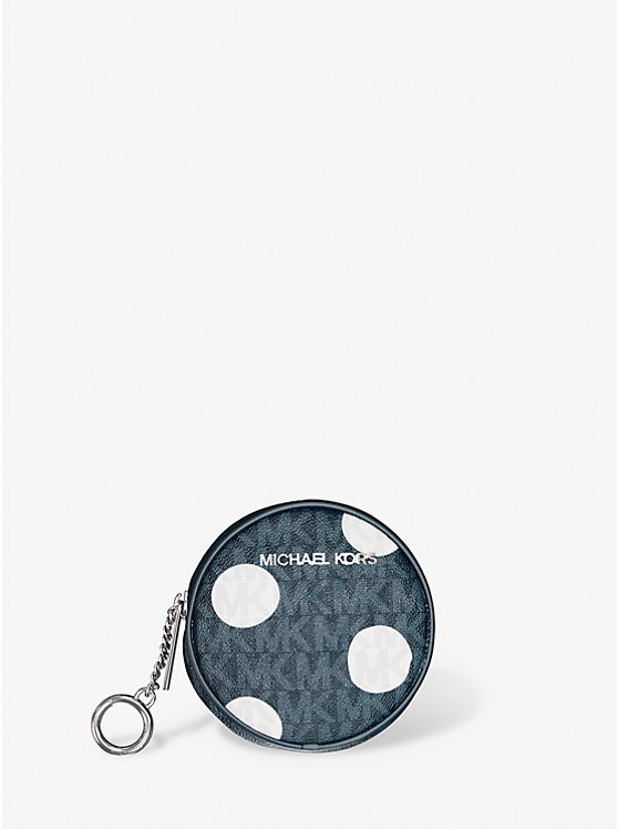 

Маленький кошелек для монет с фирменным логотипом Jet set в горошек Michael Kors, синий