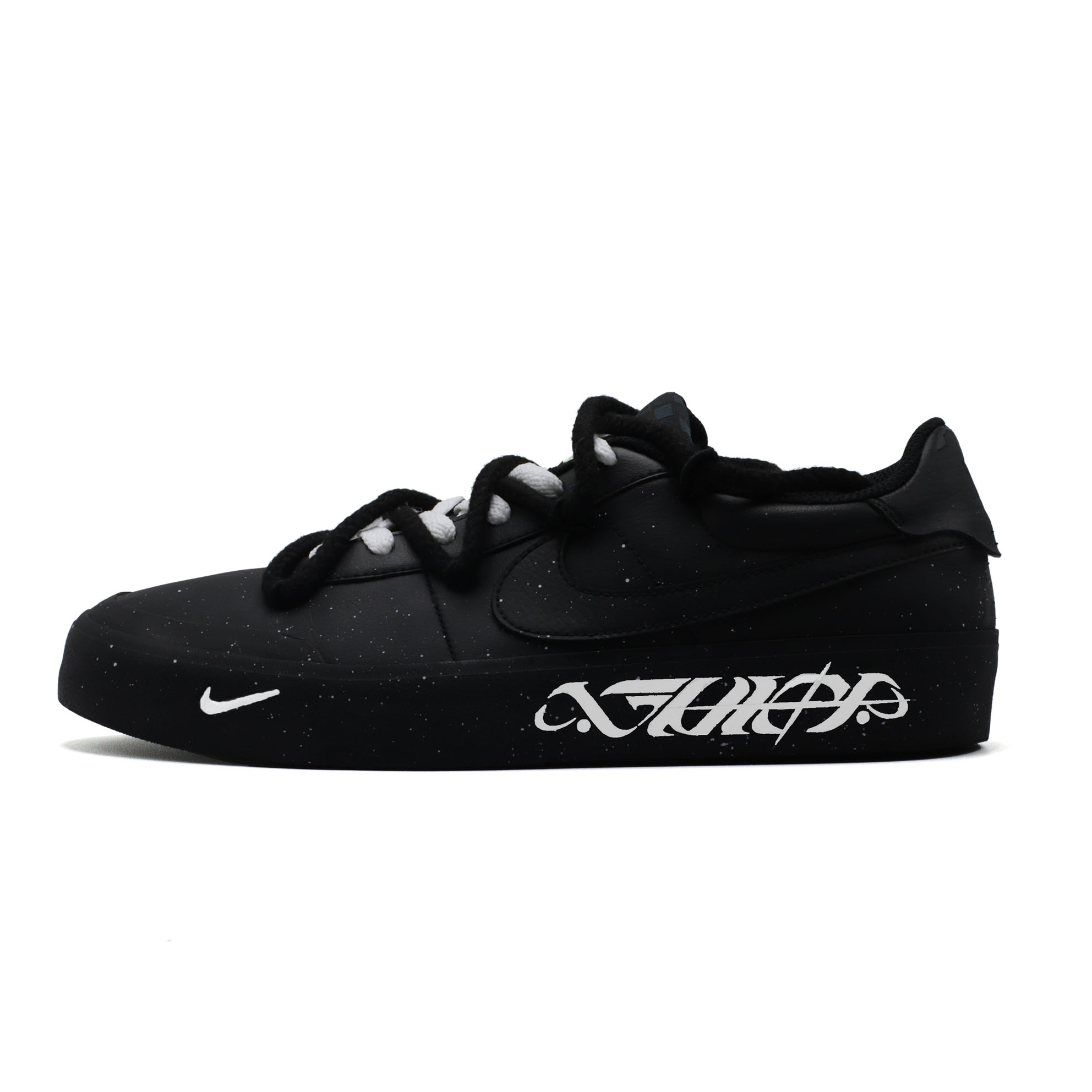 

Nike Кроссовки Court Shot Court Shot Cool White, износостойкие, низкие, для скейтбординга, мужские, черно-белые