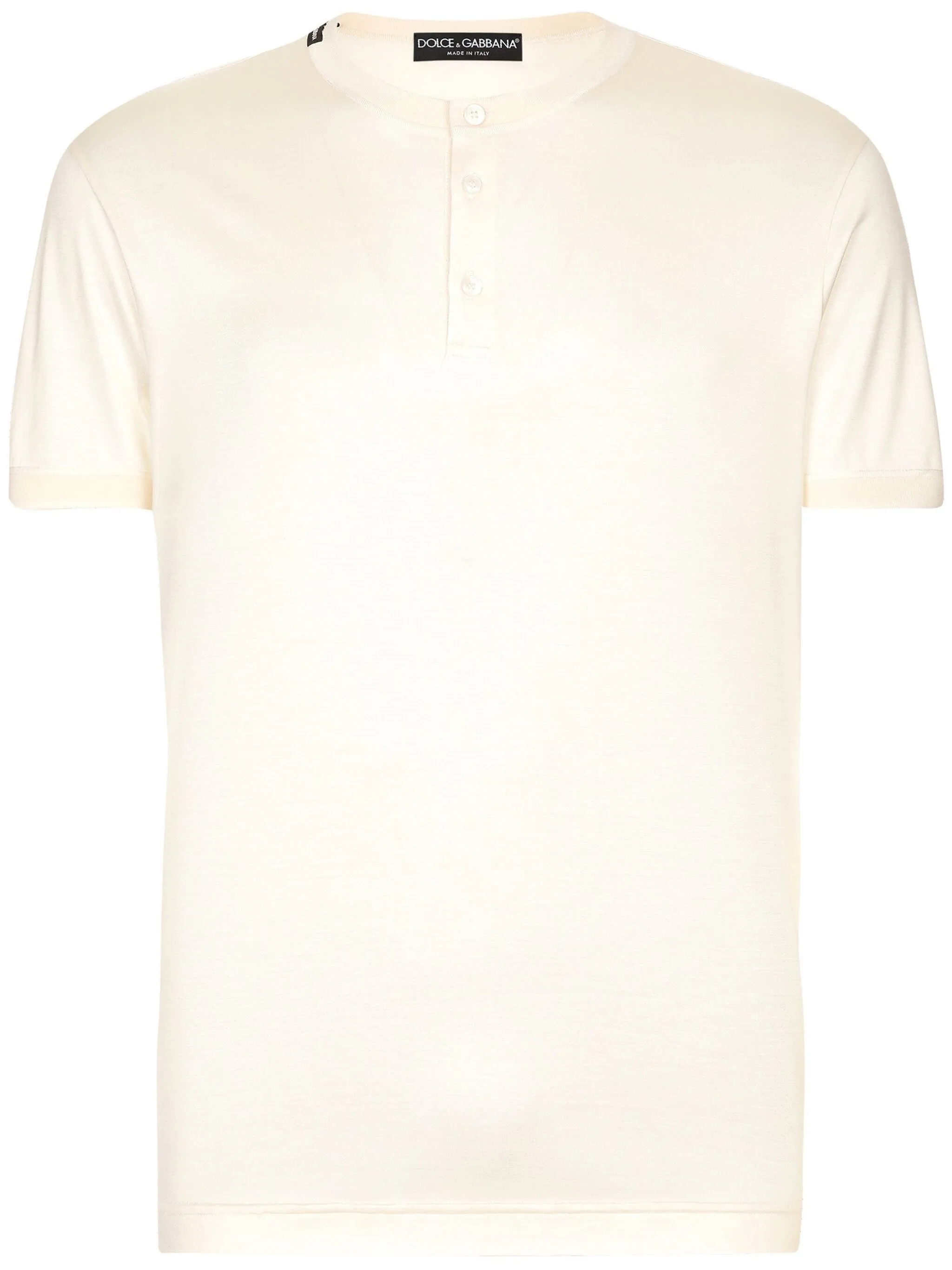 

Шелковая футболка с круглым вырезом Dolce & Gabbana, белый