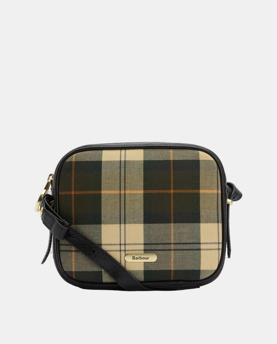 

Сумка через плечо в клетку-клетку Barbour, светло-серый