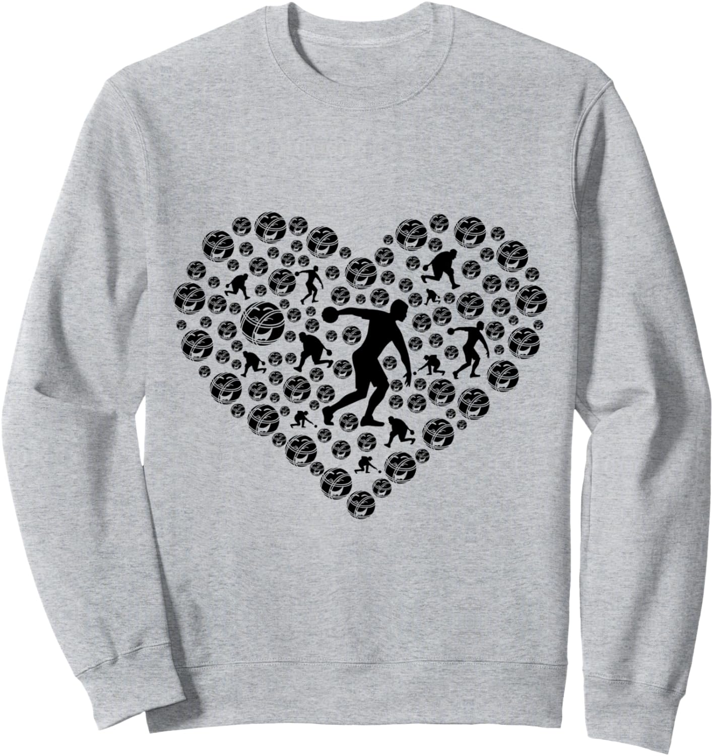 

Игрок в боччу, мяч для бочче, толстовка с изображением сердца в бочче Boccia Player Bocce Ball Player, серый