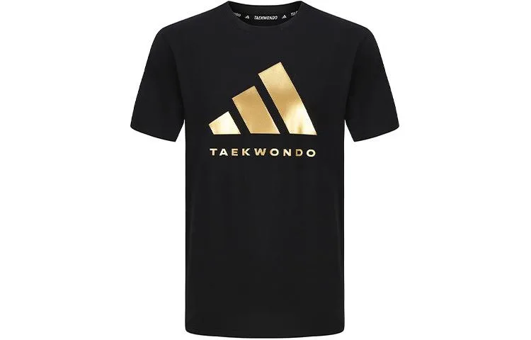 Adidas Футболка Sportlife Unisex черная с золотом