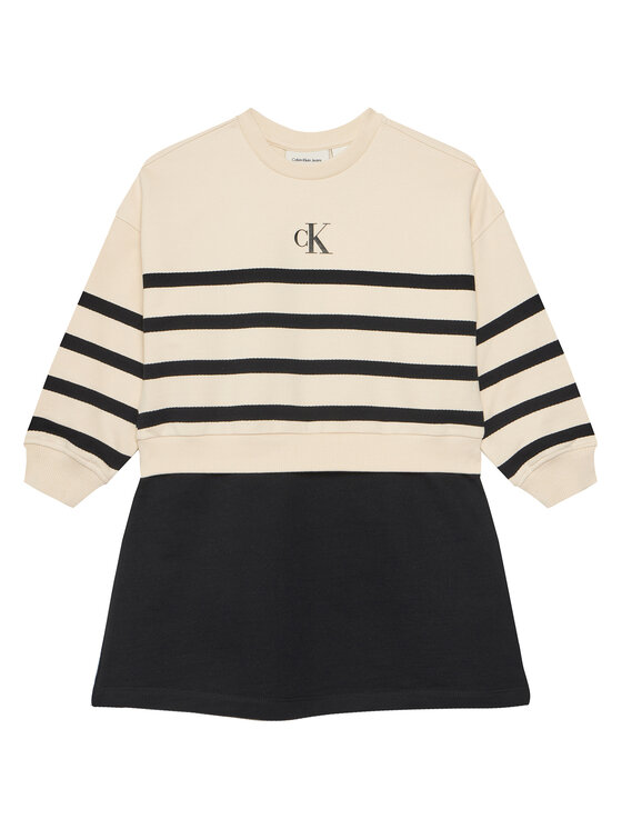 

Свободный крой трикотажное платье IG0IG02963 M Calvin Klein Jeans, бежевый
