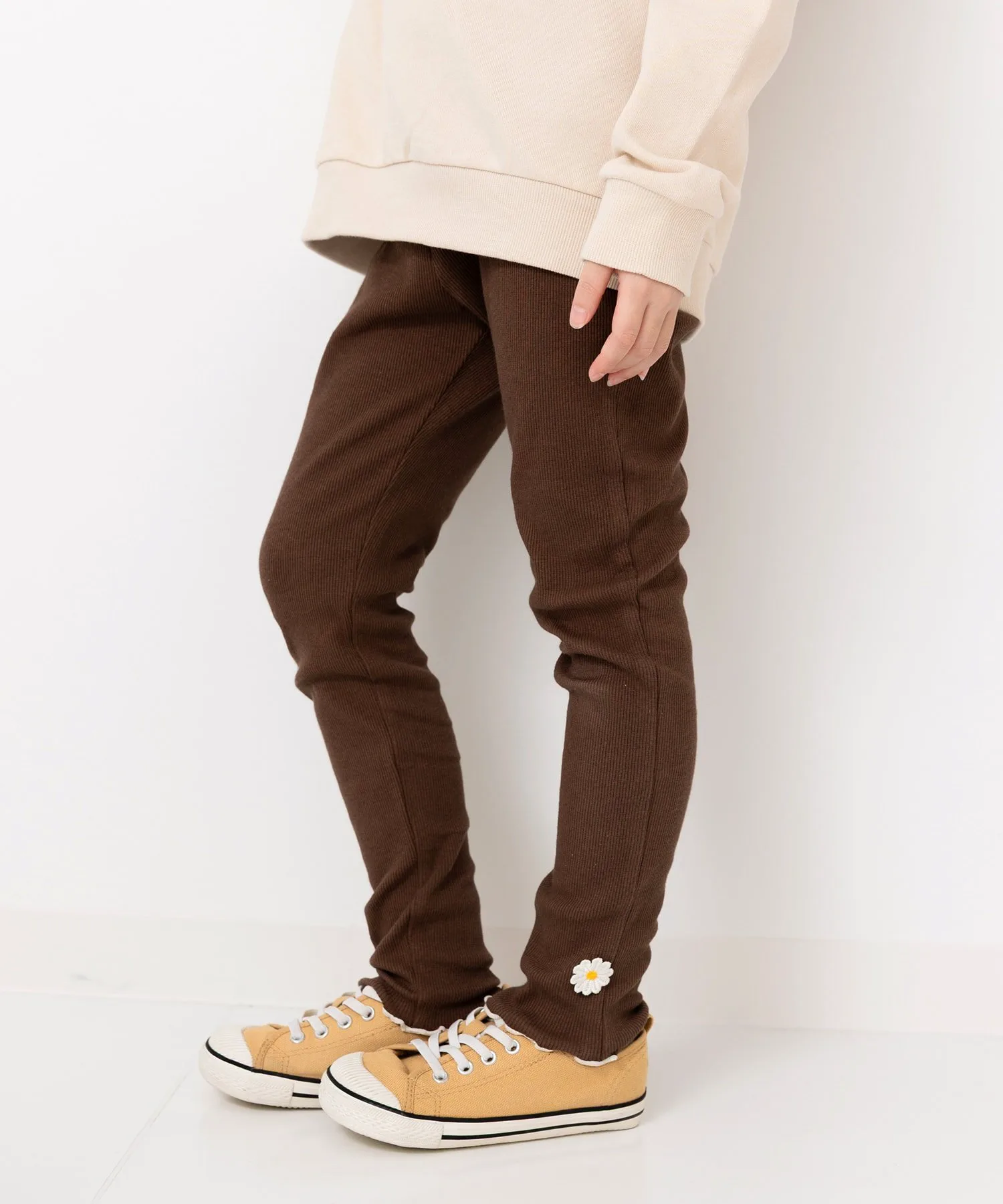 Ребристые леггинсы длиной 10 см Chil2, brown