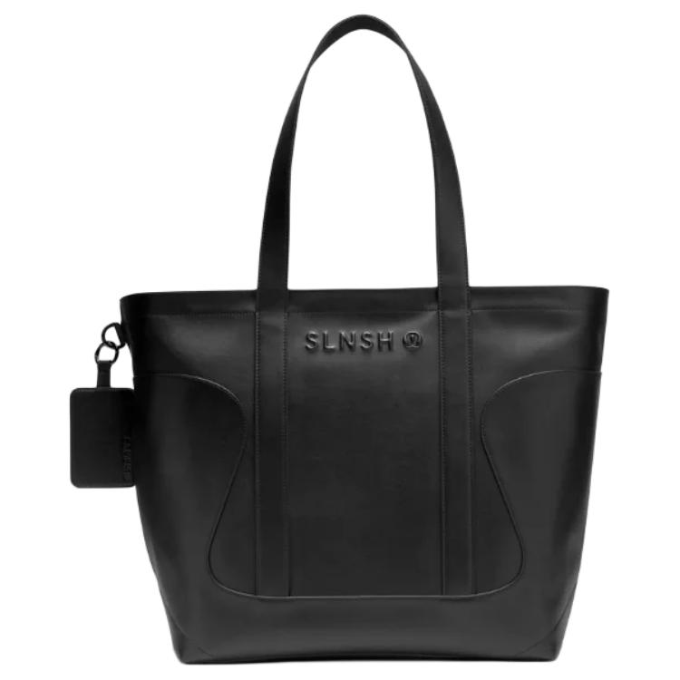 

Сумка-шоппер из переработанного полиэстера, шоппинг-сумка, унисекс-клатч black & orange Lululemon, черный & оранжевый