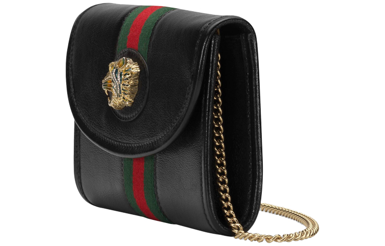 Кожаная сумка-кроссбоди Gucci Rajah с цепочкой — фото 2