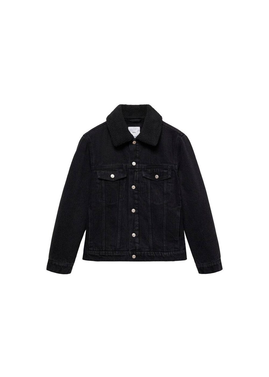 

Джинсовая куртка MANGO MAN Between-Season Jacket Wasp, черный деним