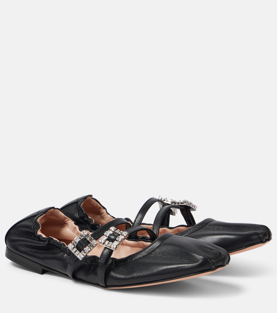 Декорированные кожаные балетки Roger Vivier, Nero