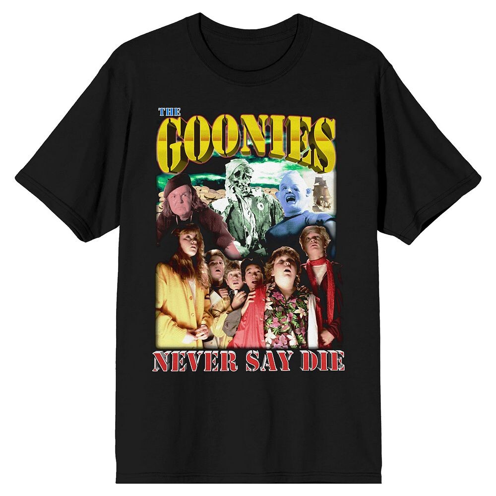 

Мужская футболка Goonies Never Say Die Licensed Character, черный