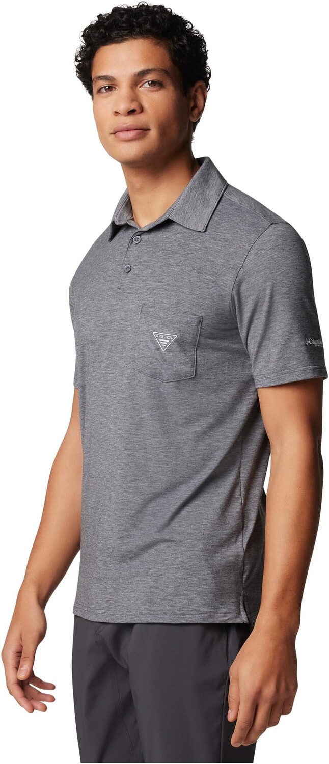 

Поло Columbia PFG Uncharted Polo, цвет Shark Heather