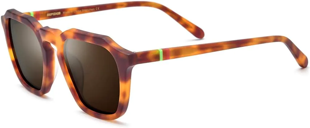 

Солнцезащитные очки HEPIDEM матовые ацетатные, винтажные, ретро, ​​квадратные, поляризованные, для мужчин, с защитой от УФ-излучения UV400, 9292t Matte Leopard