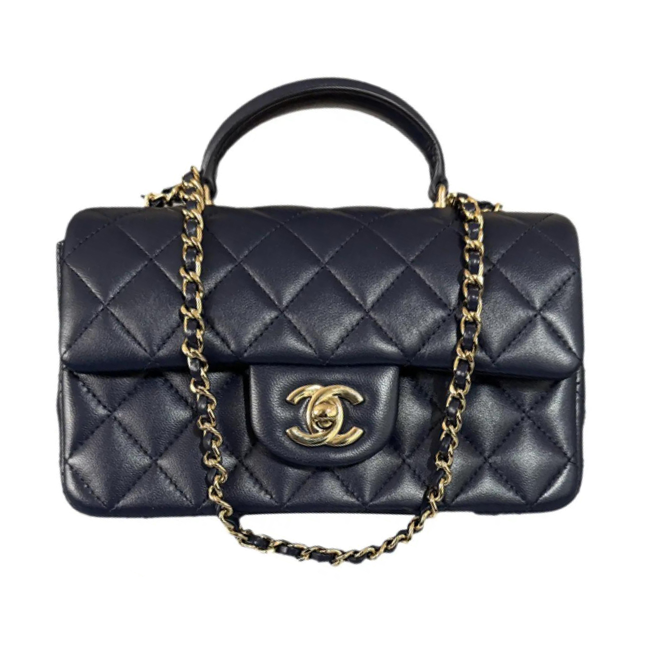 

CHANEL Классический клатч из кожи с цепочкой