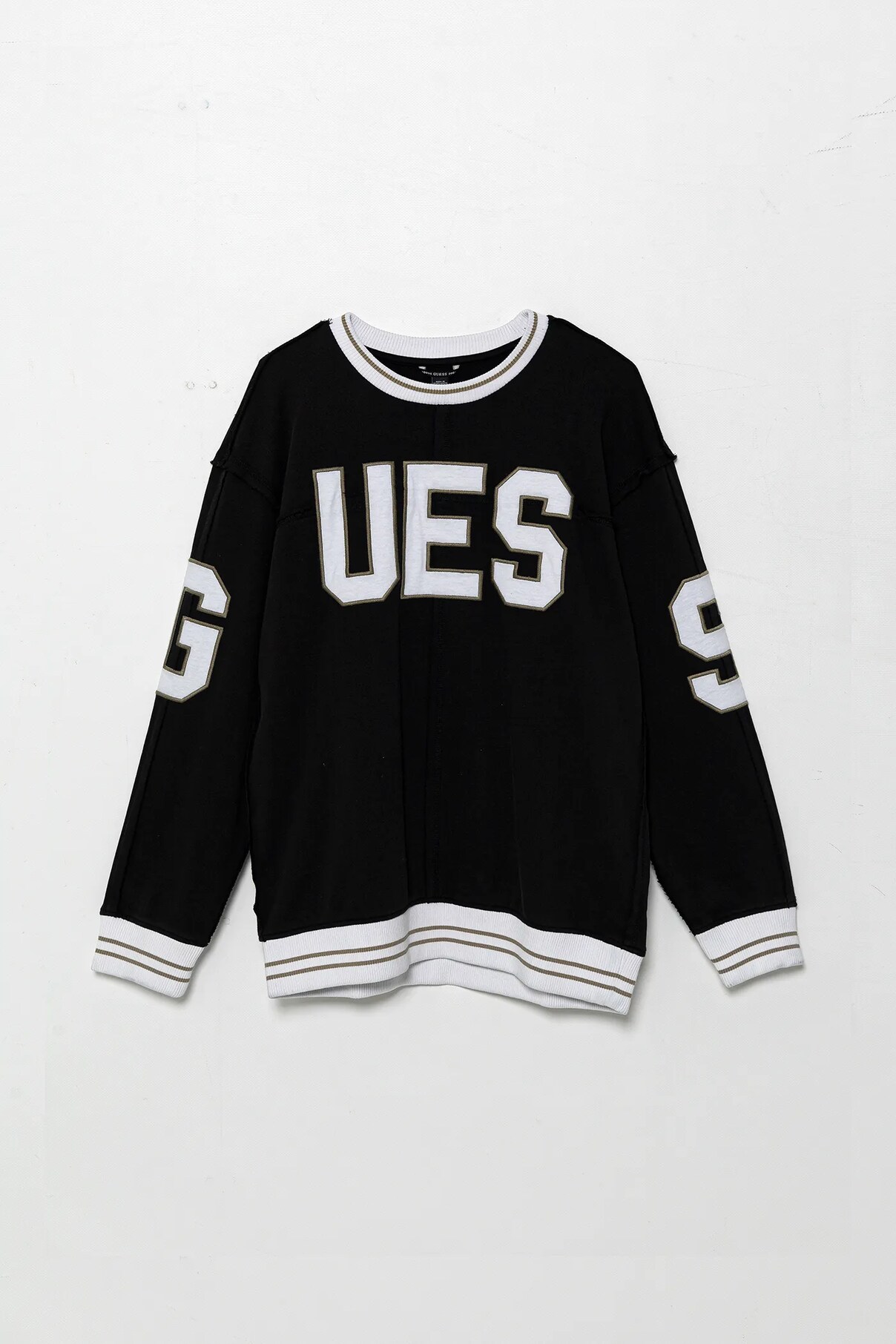 

Хлопковый свитшот для детей Guess, черный