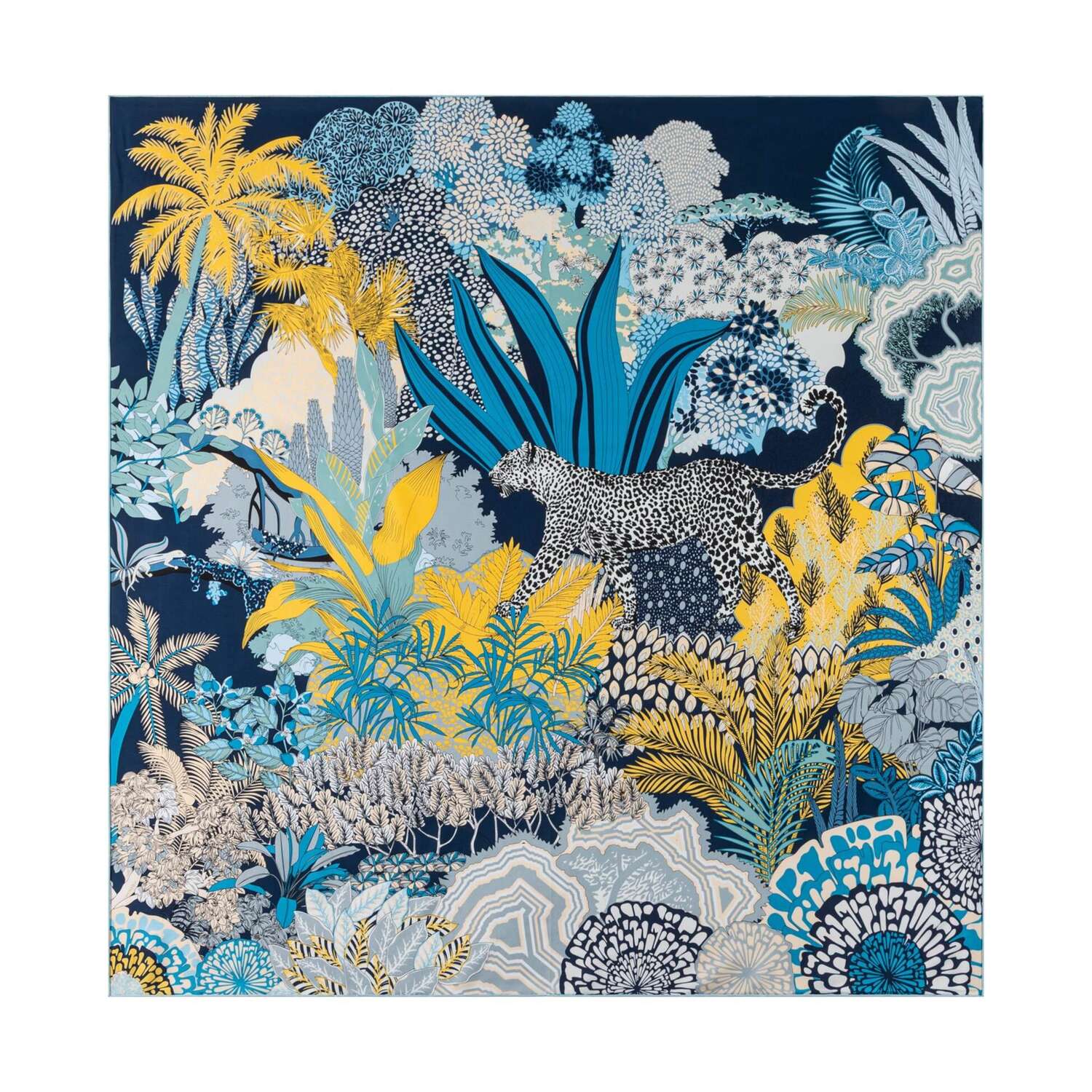 

Roeckl Платок 'LEOPARD CAMOUFLAGE' в цветах Blue, Navy, Night Blue, Dark Blue, Yellow, Dark Yellow