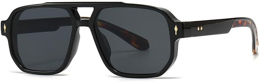 

Женские солнцезащитные очки с градиентным переходом цвета, модные очки с заклепками, мужские солнцезащитные очки для вождения с защитой от УФ-излучения UV400 KTUCN, Blackleopard Grey