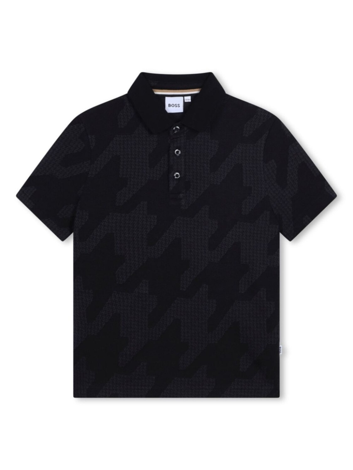 

BOSS Kidswear рубашка поло в ломаную клетку, черный
