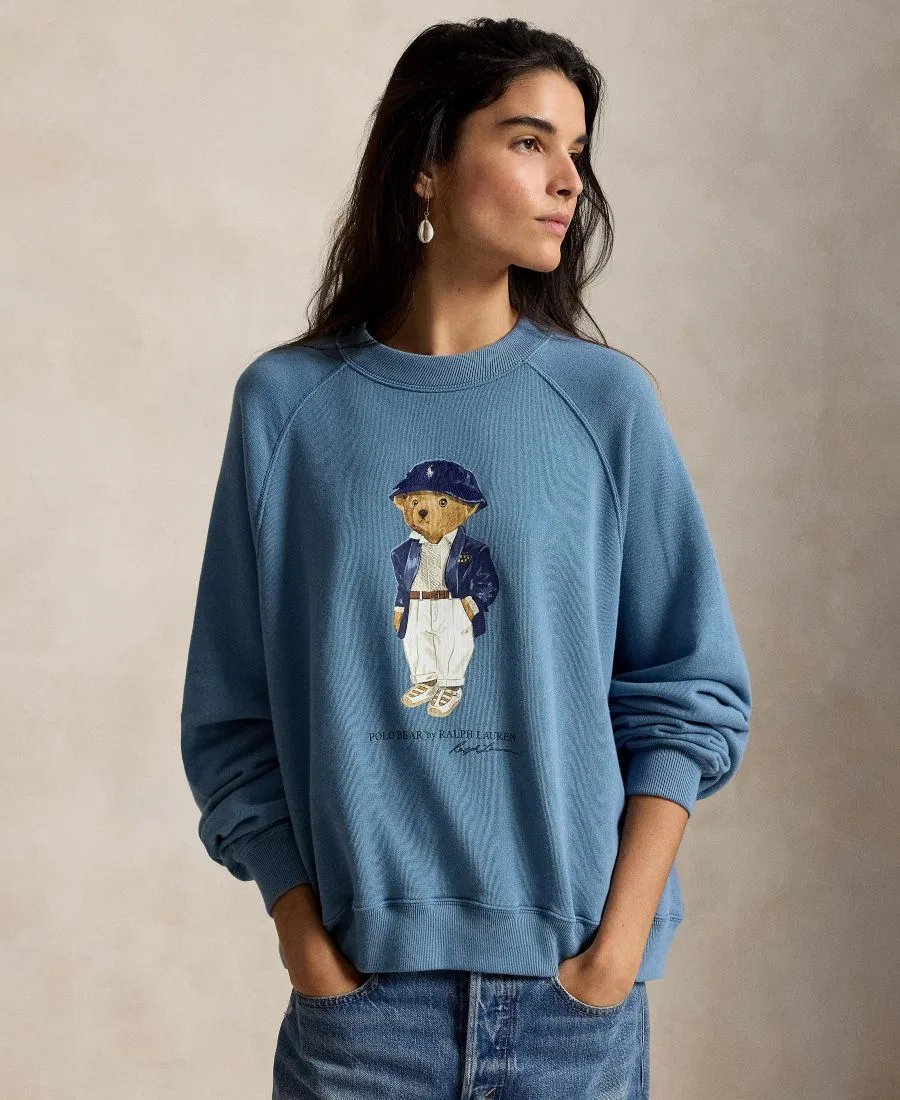 Женская толстовка Polo Bear с круглым вырезом Polo Ralph Lauren, Camp Blue