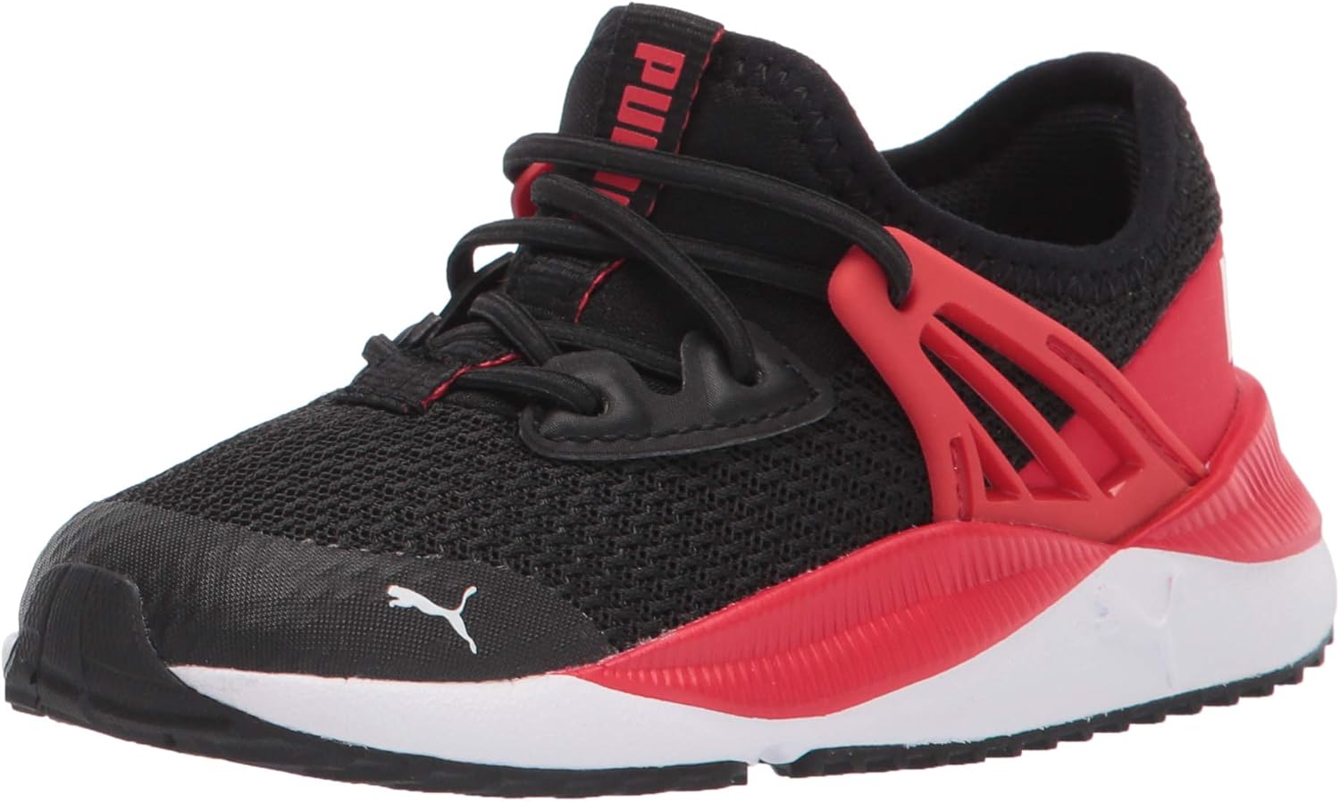 Кроссовки Puma Vikky Repeat FS Leather бело-розовые, размер 6.5 US для детей и подростков, черный/красный/белый