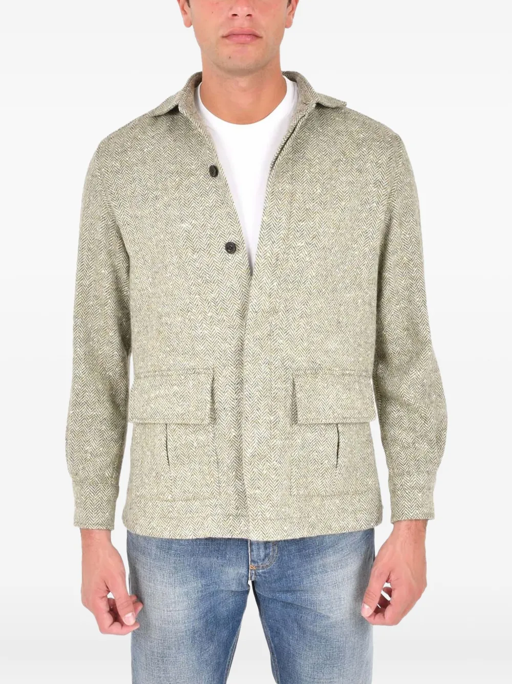 

Рубашка с накладными карманами Boglioli, зеленый