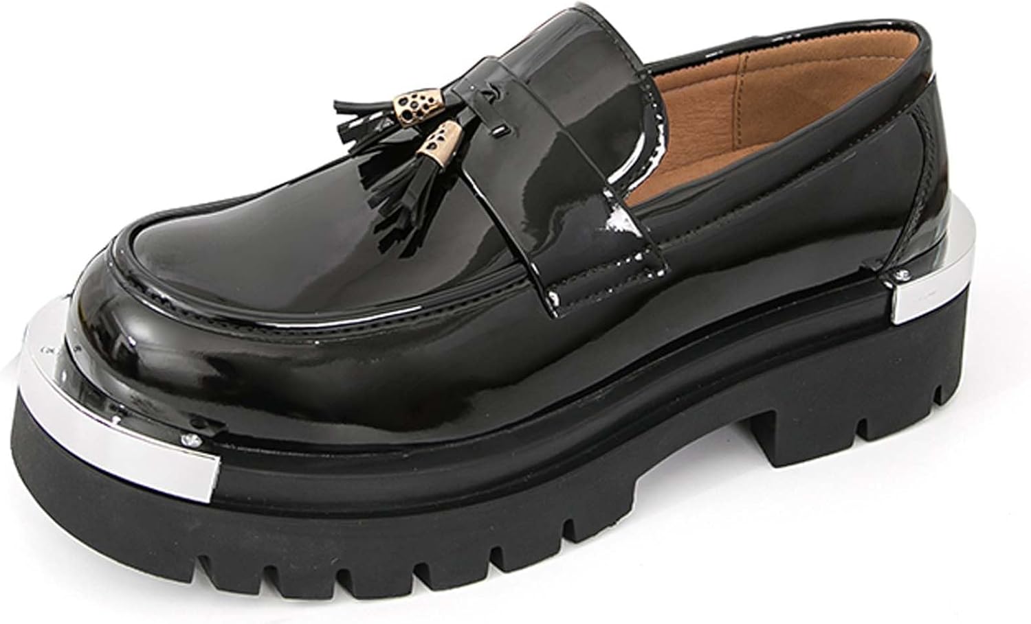 

Мужские лоферы на платформе с кисточками, модные деловые повседневные и формальные туфли с толстой подошвой, повышающие рост, униформа, туфли для одежды, массивные кроссовки Generic, черный