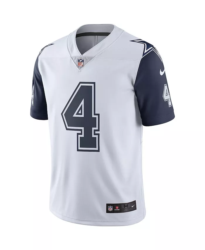 Мужская ограниченная джерси Dallas Cowboys Color Rush Vapor Дака Прескотта Nike, белый — фото 2