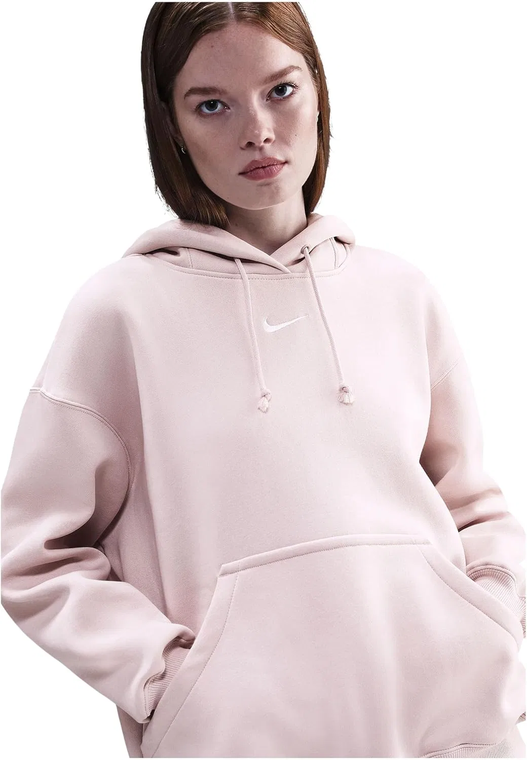 Толстовка женская Nike, оверсайз, цвет Silt Red/Sail — фото 3