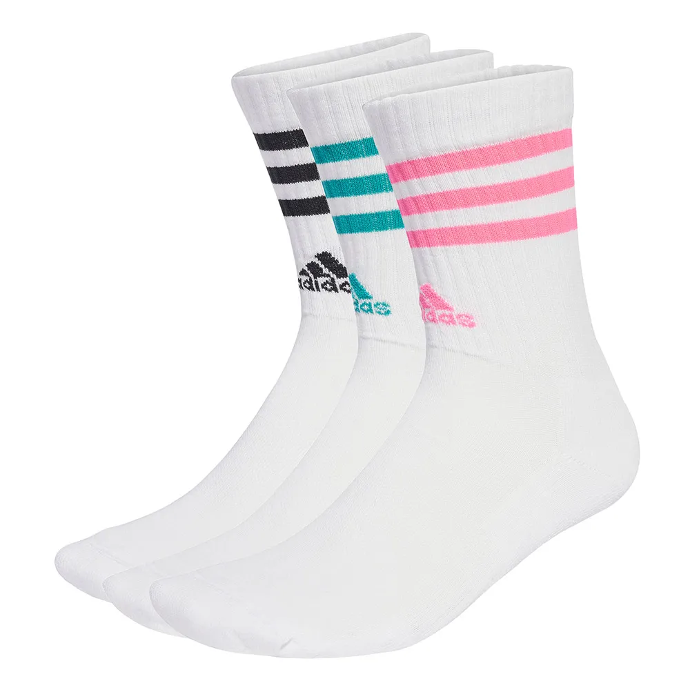 

Носки 3 шт adidas 3 Stripes Cushioned crew, белый