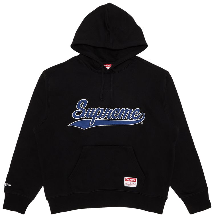 

Толстовка Supreme x Mitchell & Ness NCAA Hooded Sweatshirt 'Black', черный