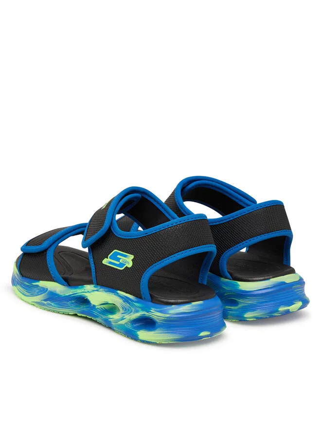 Сандалии S-Lights: Sola Glow Sandal - Fusion Brights 407032L/BKBL Black Skechers — фото 3