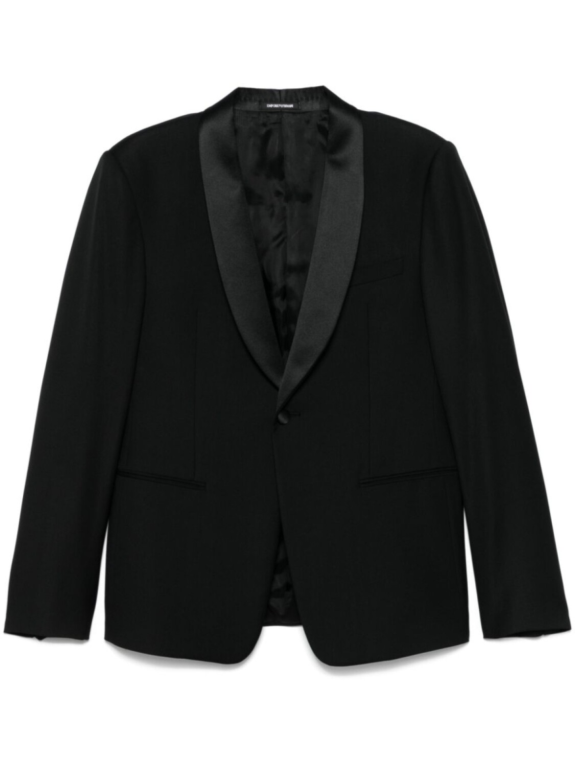 

Шерстяной блейзер Emporio Armani, черный