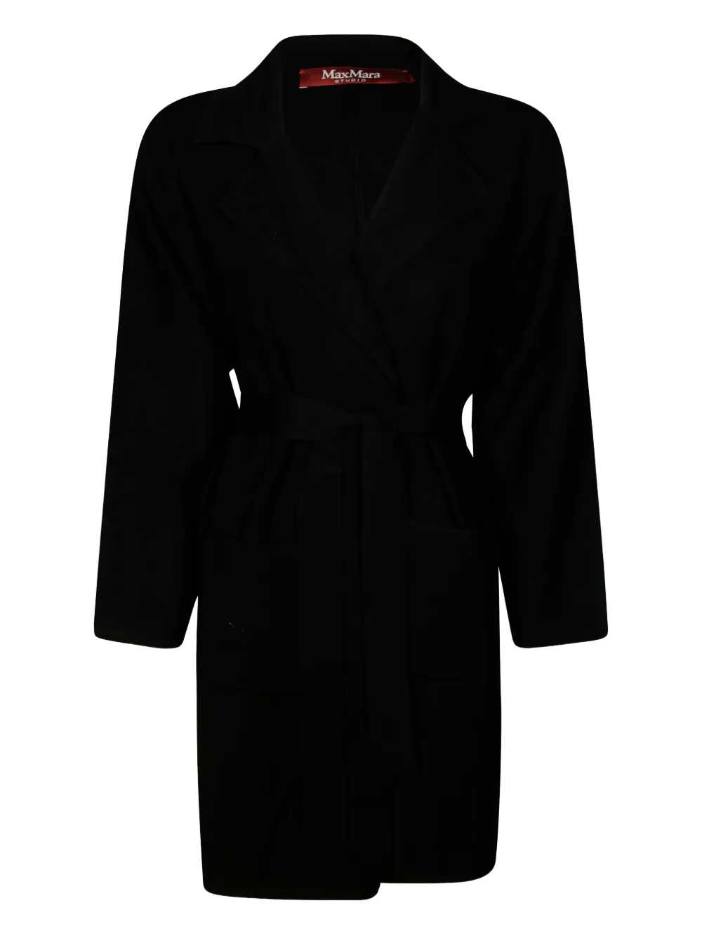 

Пальто с поясом MAX MARA, черный