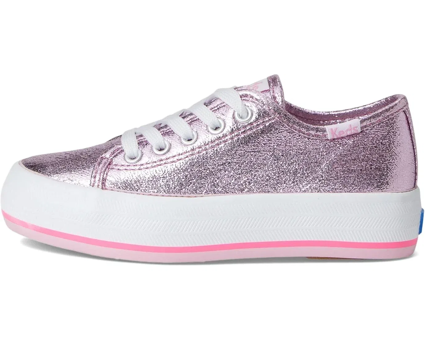 Детские кроссовки Keds Triple Up Bottom Stripe, розовые, на платформе, модель ZOGG2432 — фото 2