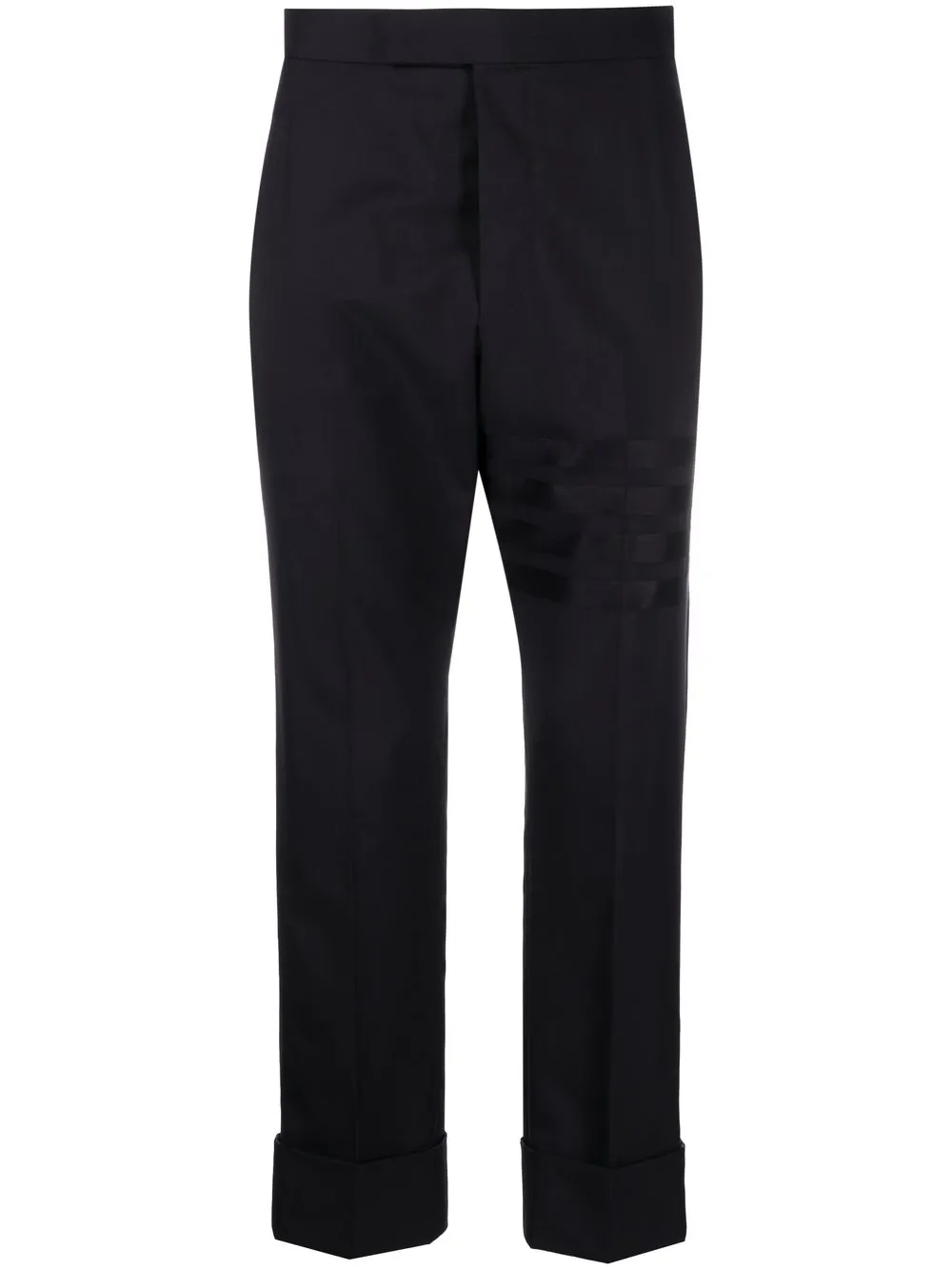 

Укороченные брюки из шерсти с полосками 4-Bar THOM BROWNE, синий