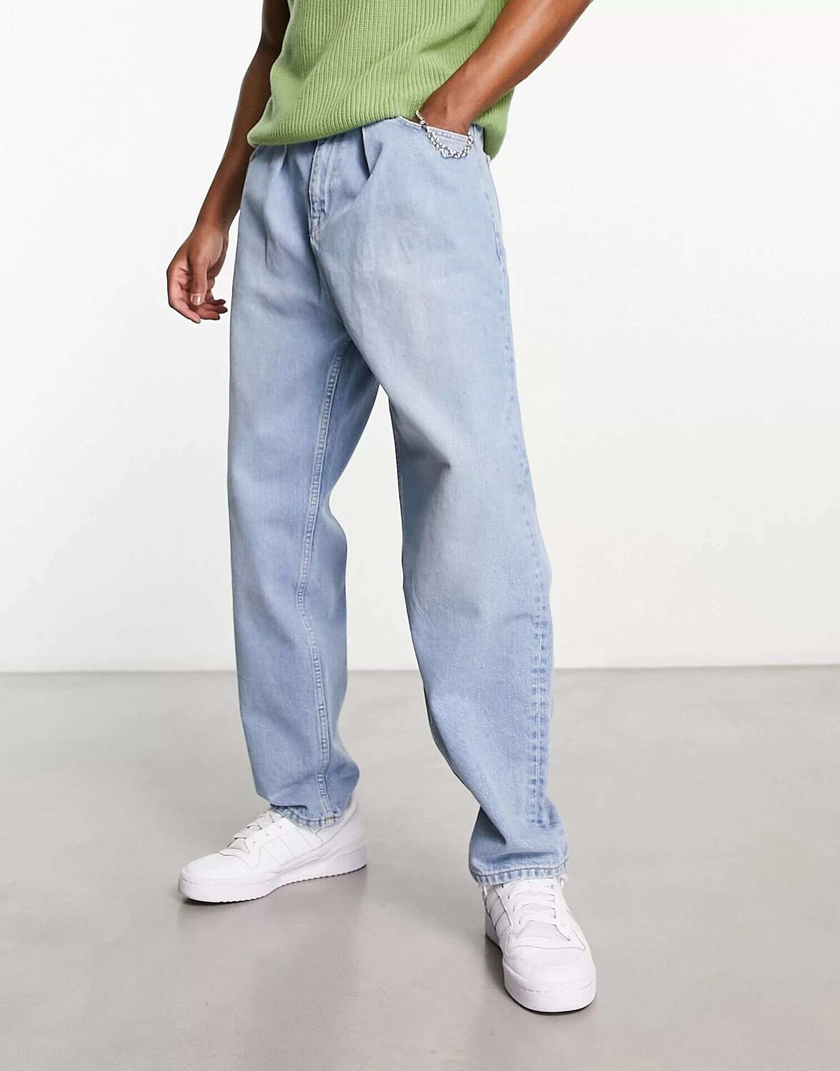 

Синие джинсы-баллоны ASOS