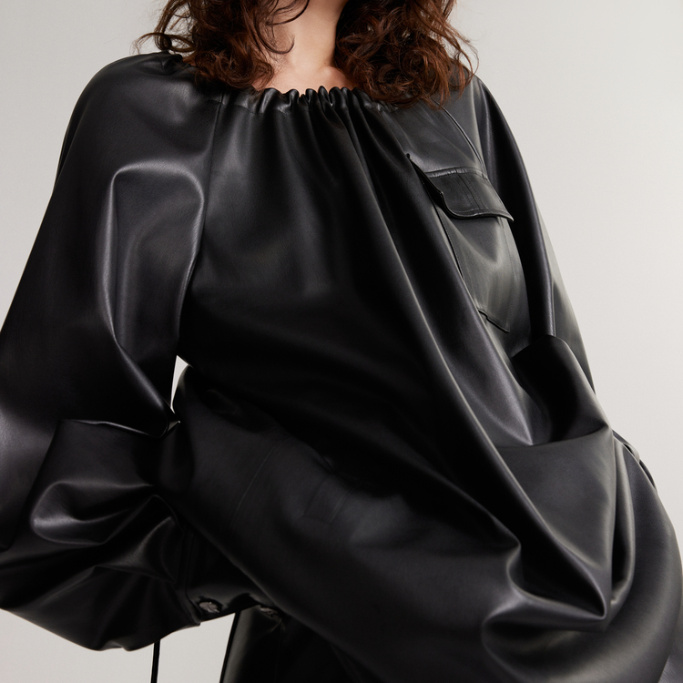 

ELLE Женское черное платье с длинным рукавом