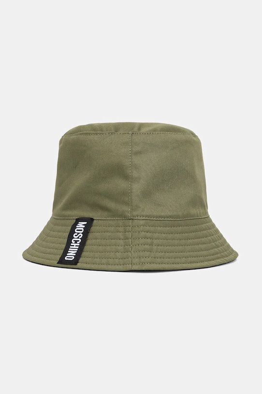 

Двусторонняя хлопковая шапка Moschino, зеленый