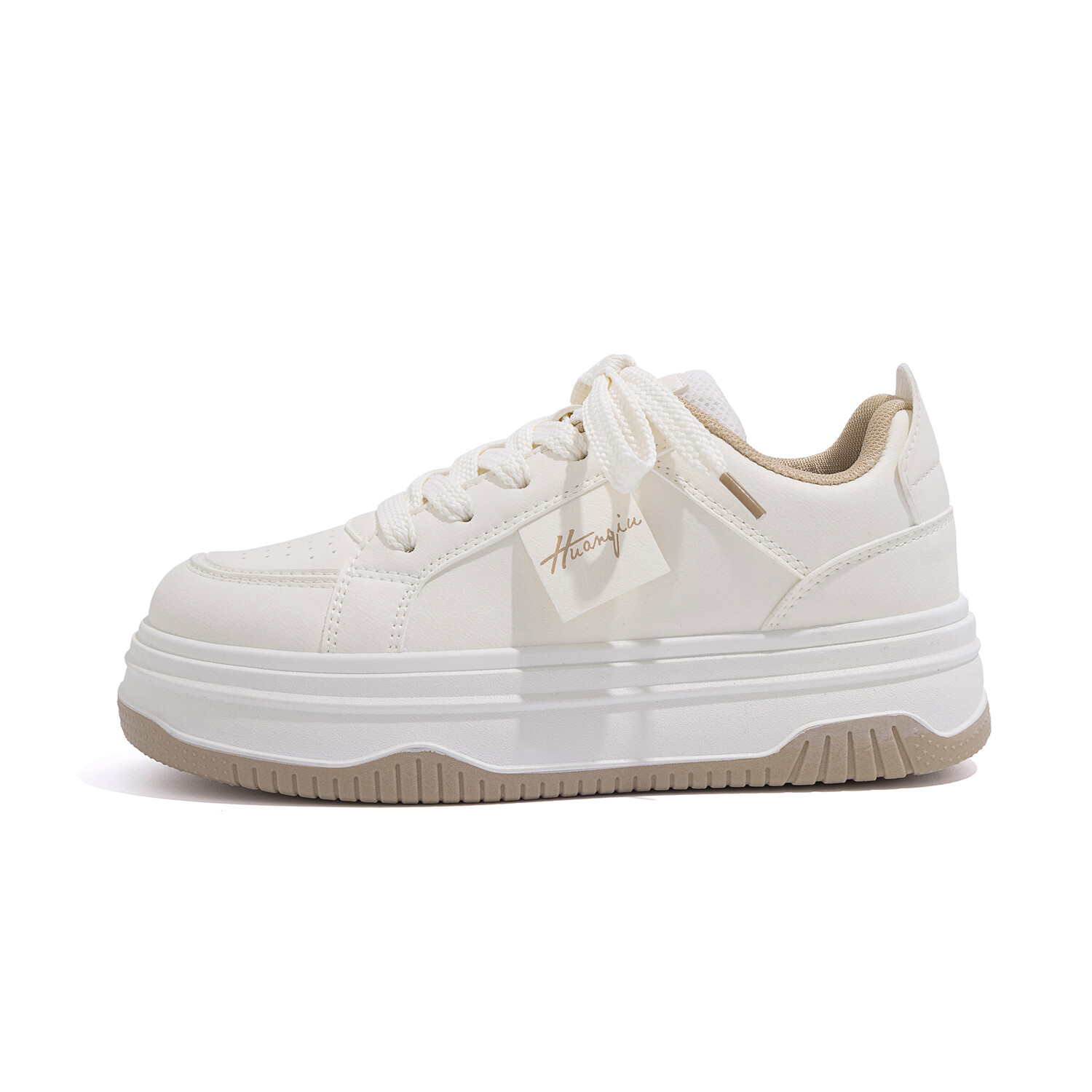 

Кроссовки HUANQIU Skateboard Shoes Women's Low-Top Beige, Бежевый, Кроссовки HUANQIU Skateboard Shoes Women's Low-Top Beige