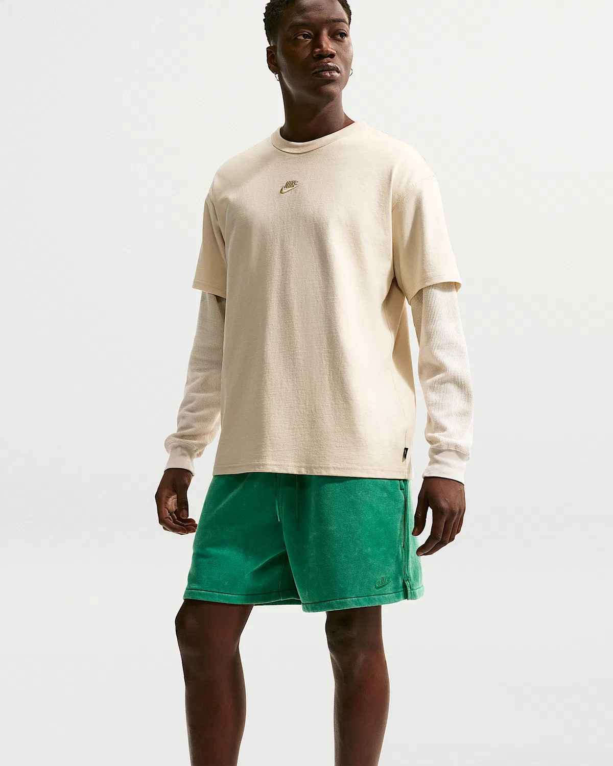 Мужские флисовые шорты Nike Club, Malachite/Malachite — фото 4