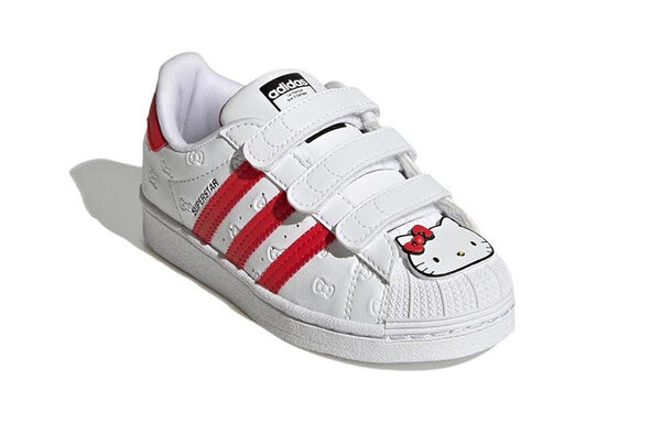 Кроссовки superstar x hello kitty Adidas, белый — фото 3