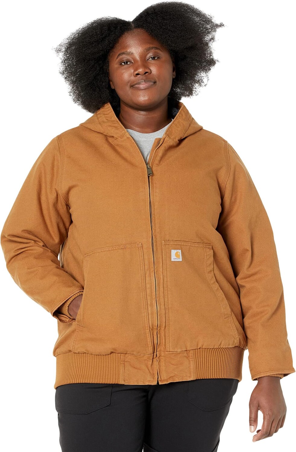 

Куртка Plus Size WJ130 Washed Duck Active Jacket Carhartt, цвет Carhartt Brown