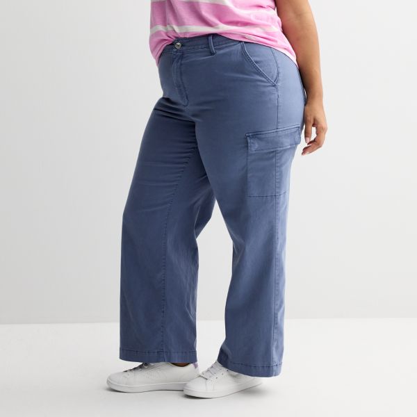 

Брюки-карго больших размеров Sonoma Goods For Life, цвет denim flare